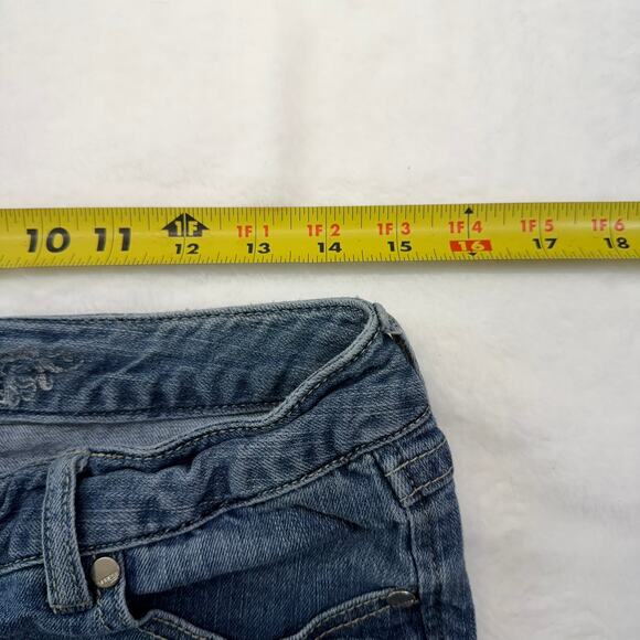 Express Women's Denim Jean Shorts Size 8 Cuffed Festival Cowgirl Beach Casual - Picture 3 of 8